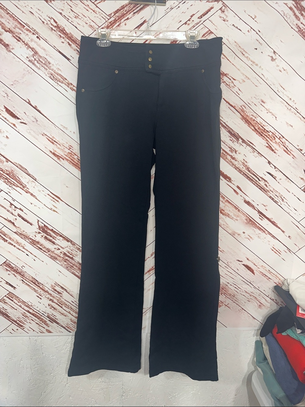 NWOT Bisou Bisou Black Boot Cut sweat Pants